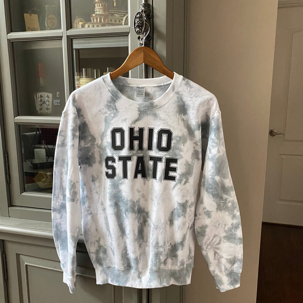 Ohio State Gray Crumple Graphic Sweatshirt